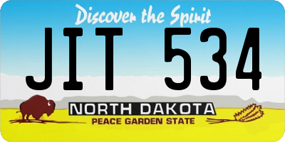 ND license plate JIT534