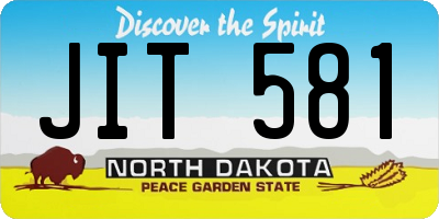 ND license plate JIT581