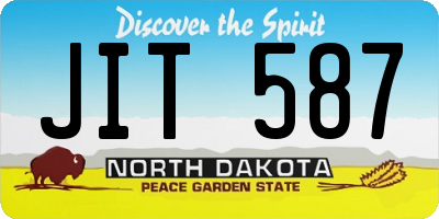ND license plate JIT587