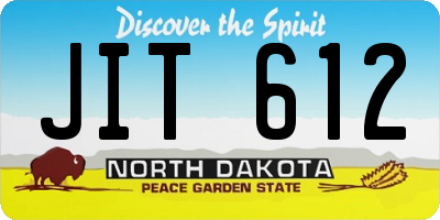 ND license plate JIT612