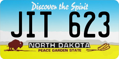 ND license plate JIT623