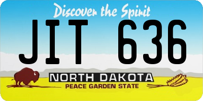 ND license plate JIT636