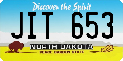 ND license plate JIT653