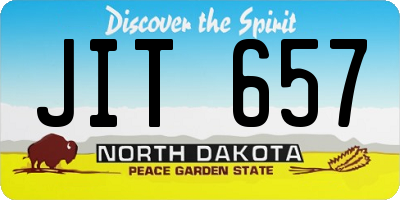 ND license plate JIT657