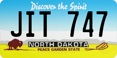 ND license plate JIT747