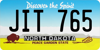 ND license plate JIT765