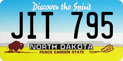 ND license plate JIT795