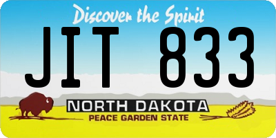 ND license plate JIT833