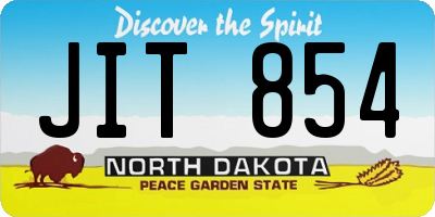 ND license plate JIT854