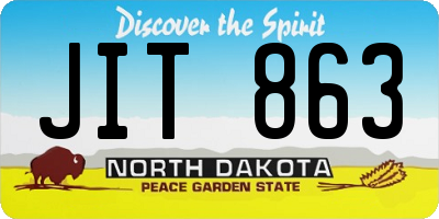 ND license plate JIT863