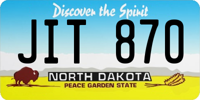 ND license plate JIT870