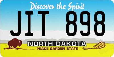 ND license plate JIT898