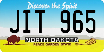 ND license plate JIT965