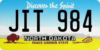ND license plate JIT984