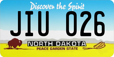 ND license plate JIU026