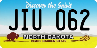 ND license plate JIU062