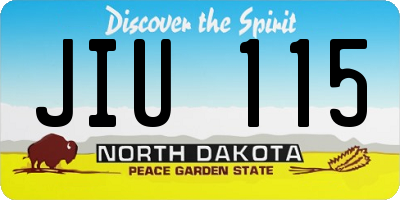 ND license plate JIU115