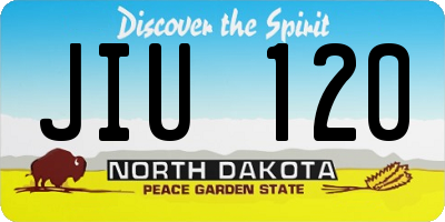 ND license plate JIU120