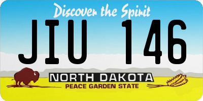 ND license plate JIU146