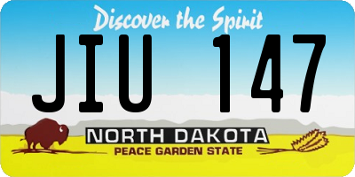 ND license plate JIU147