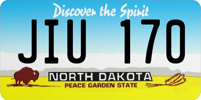 ND license plate JIU170