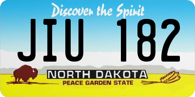 ND license plate JIU182