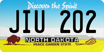 ND license plate JIU202