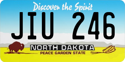 ND license plate JIU246