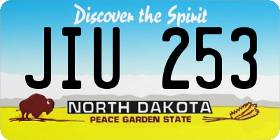ND license plate JIU253