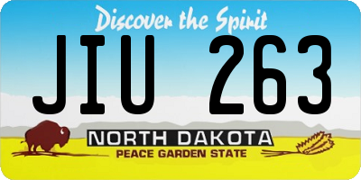 ND license plate JIU263