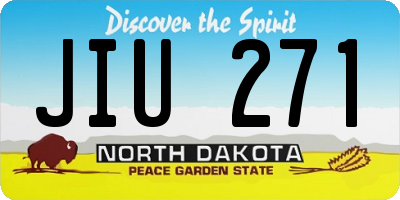 ND license plate JIU271