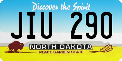 ND license plate JIU290