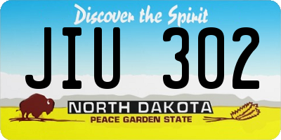 ND license plate JIU302