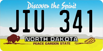 ND license plate JIU341