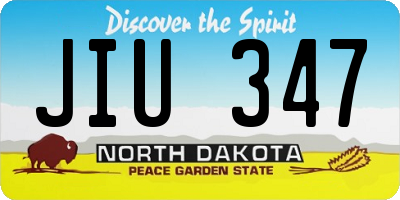ND license plate JIU347