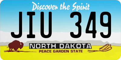 ND license plate JIU349