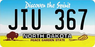 ND license plate JIU367
