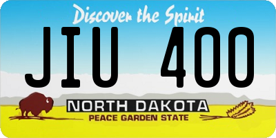 ND license plate JIU400