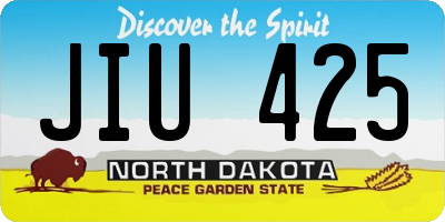 ND license plate JIU425