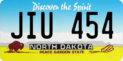 ND license plate JIU454