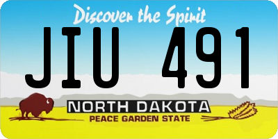 ND license plate JIU491
