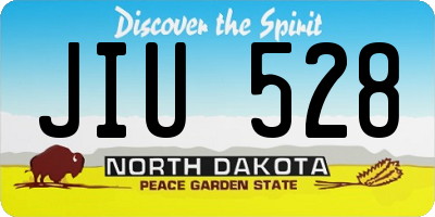 ND license plate JIU528