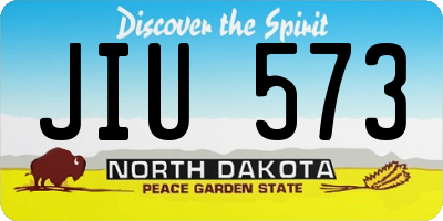 ND license plate JIU573