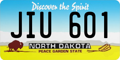 ND license plate JIU601