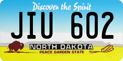 ND license plate JIU602