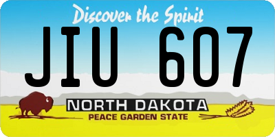 ND license plate JIU607