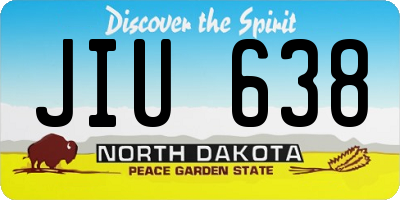 ND license plate JIU638