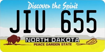 ND license plate JIU655