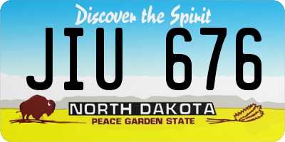 ND license plate JIU676
