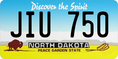 ND license plate JIU750